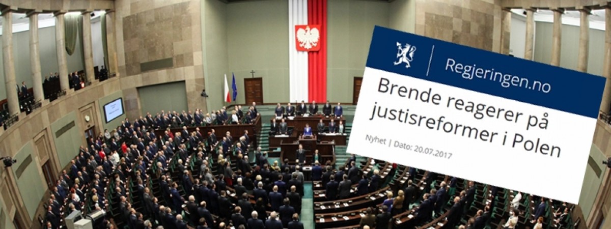 Norwegia zaniepokojona sytuacją w Polsce. Apeluje o dialog