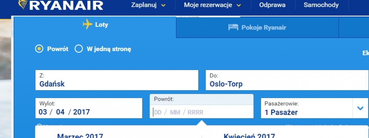 Tani początek kwietnia: Ryanairem polecimy z Gdańska za 13 złotych