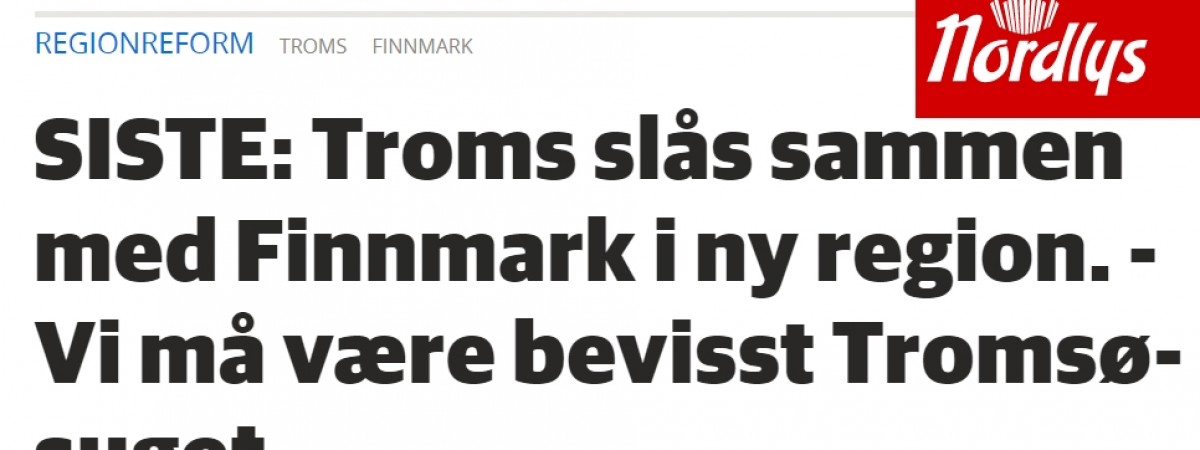 Reforma regionalna: Troms i Finnmark zostaną jednym okręgiem Nord-Norge