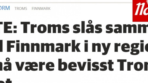 Reforma regionalna: Troms i Finnmark zostaną jednym okręgiem Nord-Norge