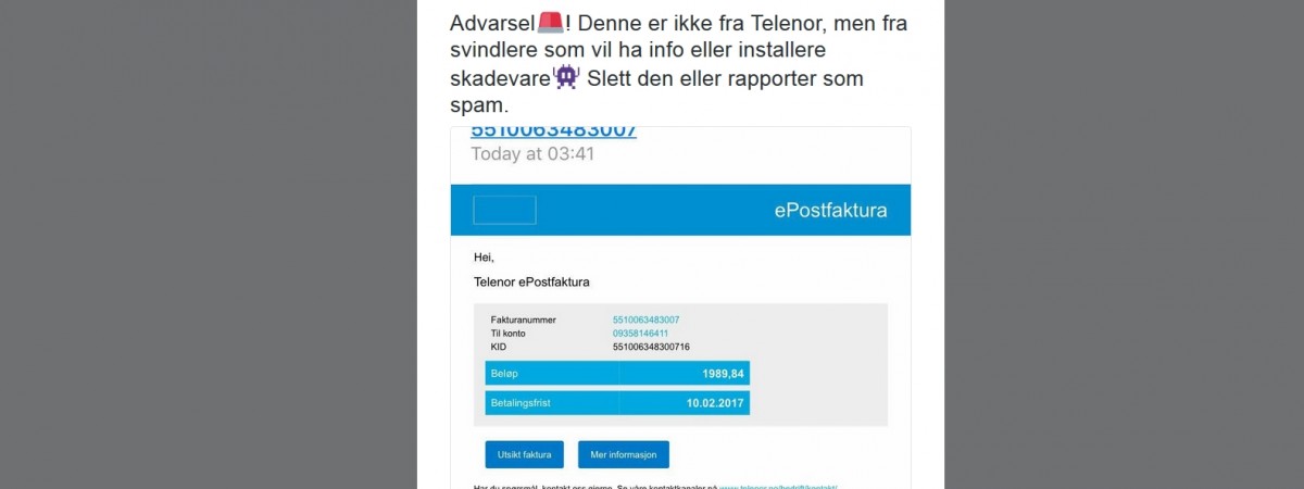 Telenor ostrzega przed oszustwem: „Nie otwierajcie tej faktury!‟