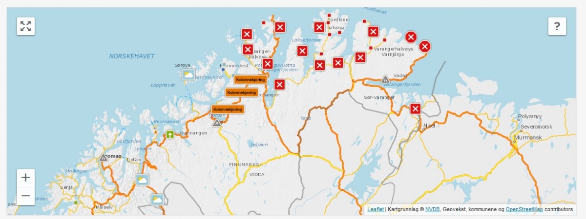 W Finnmarku zamknięto 26 dróg. Policja ostrzega: „zostawcie samochody w domu” 