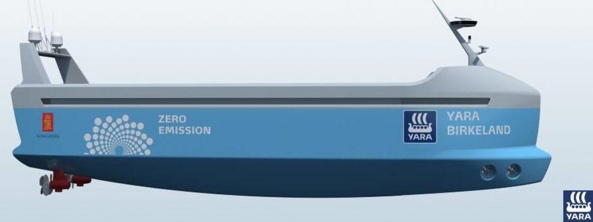 Oto pierwszy w historii bezzałogowy statek na prąd. Nowy towarowiec zastąpi ciężarówki