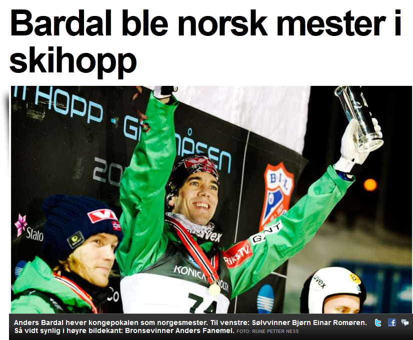 Anders Bardal mistrzem Norwegii na dużej skoczni