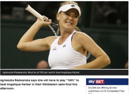 Radwańska w finale Wimbledonu. 