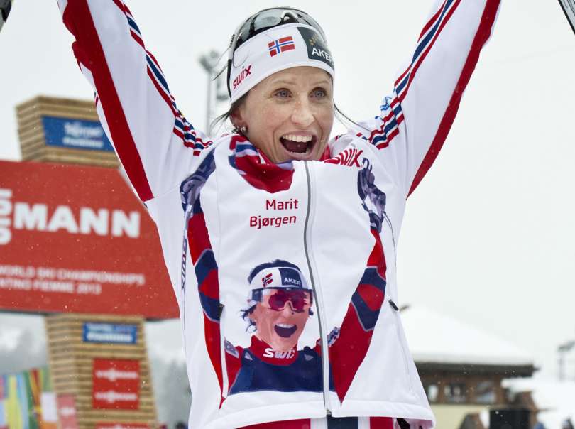 Marit Bjørgen na bluzie Marit Bjørgen