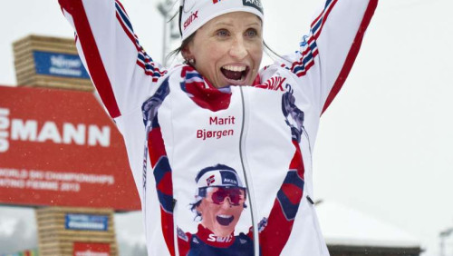 Marit Bjørgen na bluzie Marit Bjørgen