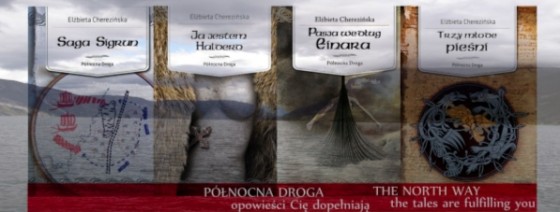 Moja Norwegia: Czy planuje Pani kiedyś wydać  „Północną Drogę” w Norwegii? W języku norweskim? Czy wówczas mogłaby ona osiągnąć taki sukces jak w Polsce?  Elżbieta Cherezińska: Jeżeli Norwegowie będą zainteresowani tym, jak Polka patrzy na ich historię i jak przetwarza ją na uniwersalny motyw zmiany świata; jeśli nie będą się czuli skrępowani tym spojrzeniem i jeśli zainteresuje ich „historia ludzka” ukryta w tej opowieści, to pewnie prędzej niż później dojdzie do takiego wydania. A sukces? To najbardziej nieuchwytne zjawisko w przyrodzie – nigdy nie wiemy kiedy i gdzie wystąpi.  Inne dzieła autorki:  2005 - “Z jednej strony, z drugiej strony” wraz z Szewachem Weissem, Prószyński i S-ka 2008 - „Byłam sekretarką Rumkowskiego. Dzienniki Etki Daum”,  Zysk i S-ka 2010 – „Gra w kości”, Zysk i S-ka 2012 – „Korona śniegu i krwi”, Zysk i S-ka  2013 – „Legion”,  Zysk i S-ka   Cykl „Północna droga”, wydawnictwo Zysk i S-ka: „Saga Sigrun” 2009 “ Ja jestem Halderd” 2010Cykl powieści „Północna Droga” – wywiad z autorką, Elżbietą Cherezińską.