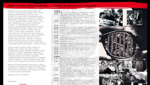 Seminarium „Polska i Norwegia – historia solidarności”