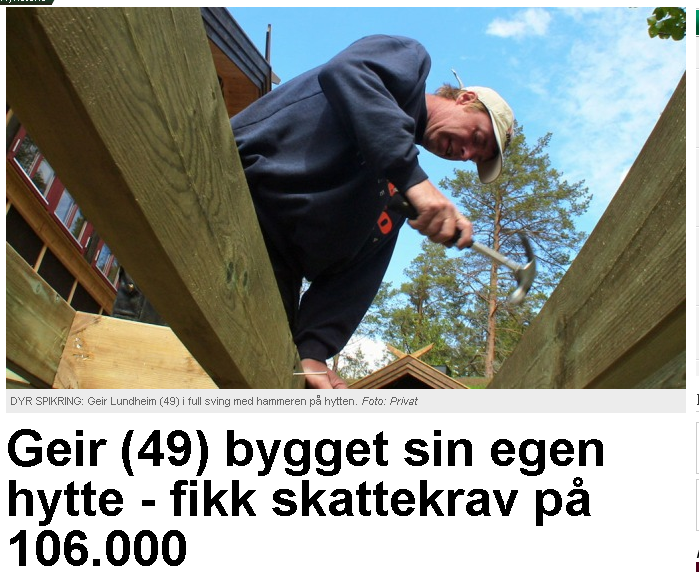 Sam wybudował hyttę – skarbówka każe mu płacić ponad 100 tys. koron podatku