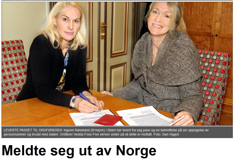 Kobieta, która wypisała się z Norwegii