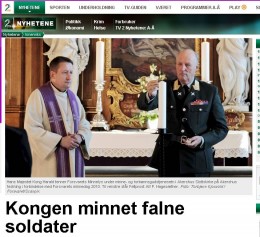 Król Harald uczcił pamięć poległych żołnierzy