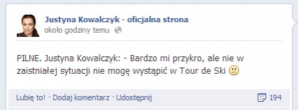 kowalczyk oświadczenie na facebooku kowalczyk oświadczenie na facebooku