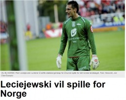 Leciejewski na okładce norweskiej FIFY 2014