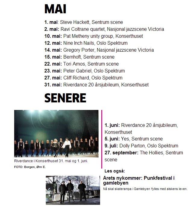 mai og senere