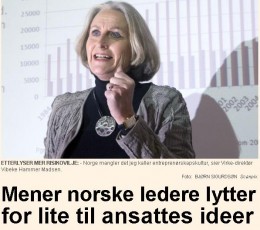 Norwescy szefowie za mało słuchają pomysłów pracowników