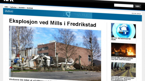 Wybuch gazu we Fredrikstad