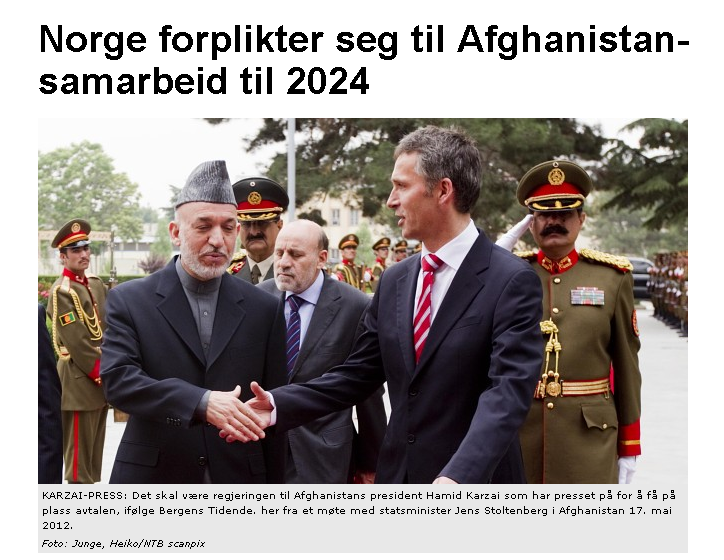 Norwegia będzie wspierać Afganistan 