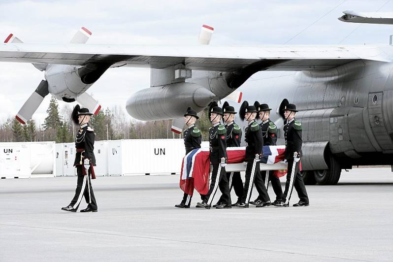 Zabity oficer powrócił do Norwegii