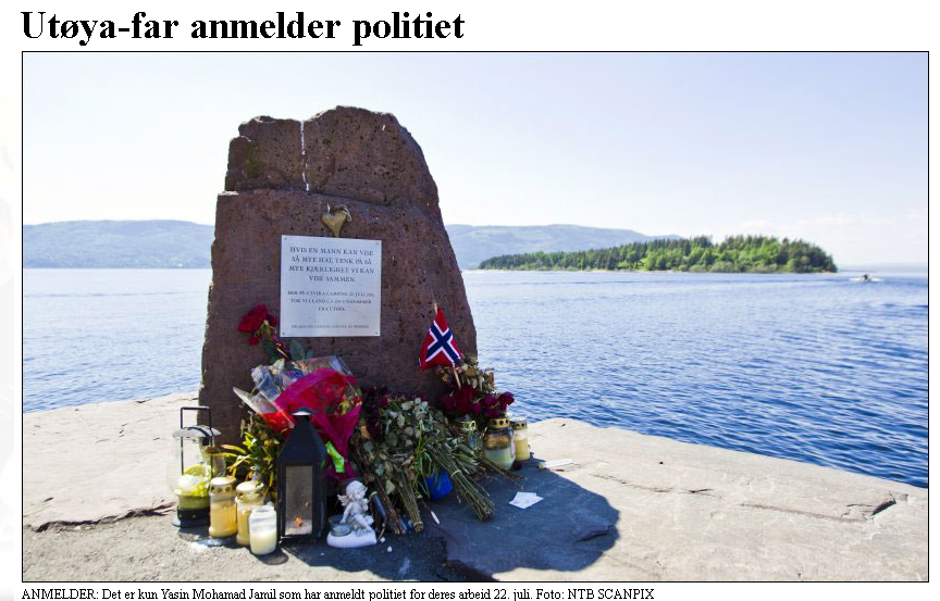 Ojciec dziewczyny zabitej na Utøyi oskarża policję