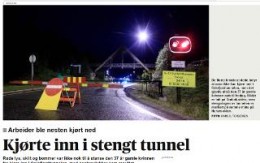 Polka wjechała do zamkniętego tunelu