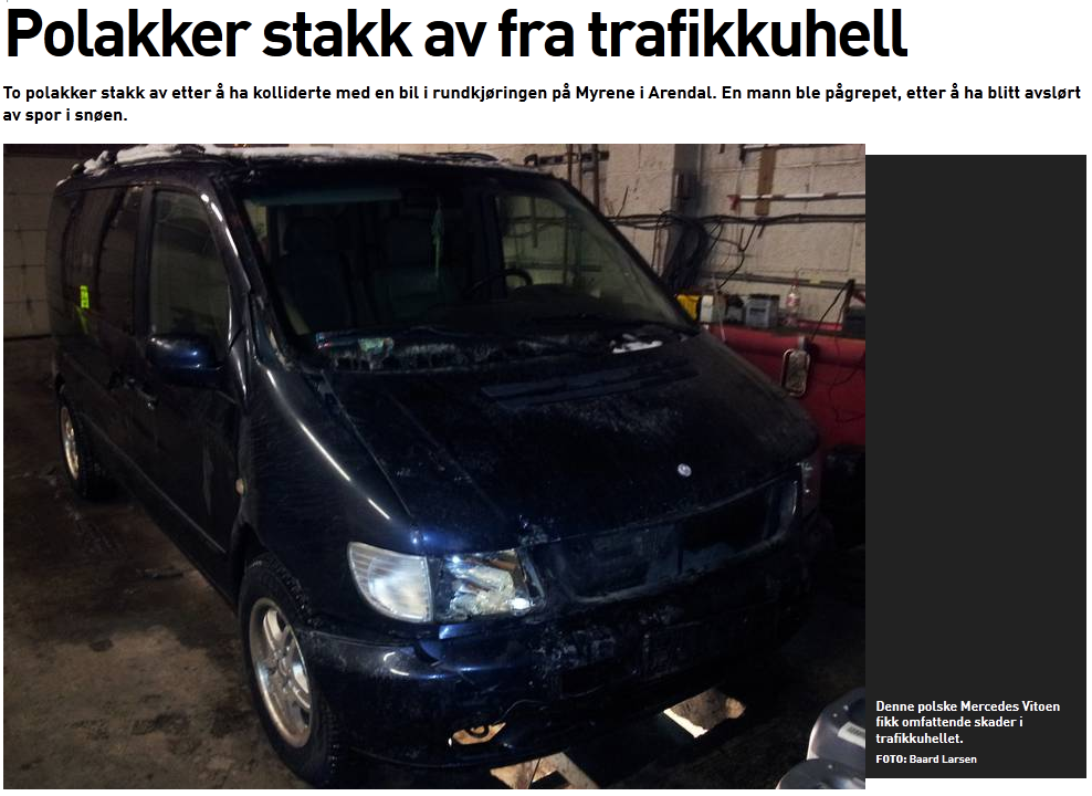 Polacy uciekli z miejsca wypadku 