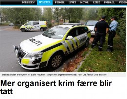 Według statystyk przestępczość w Norwegii maleje