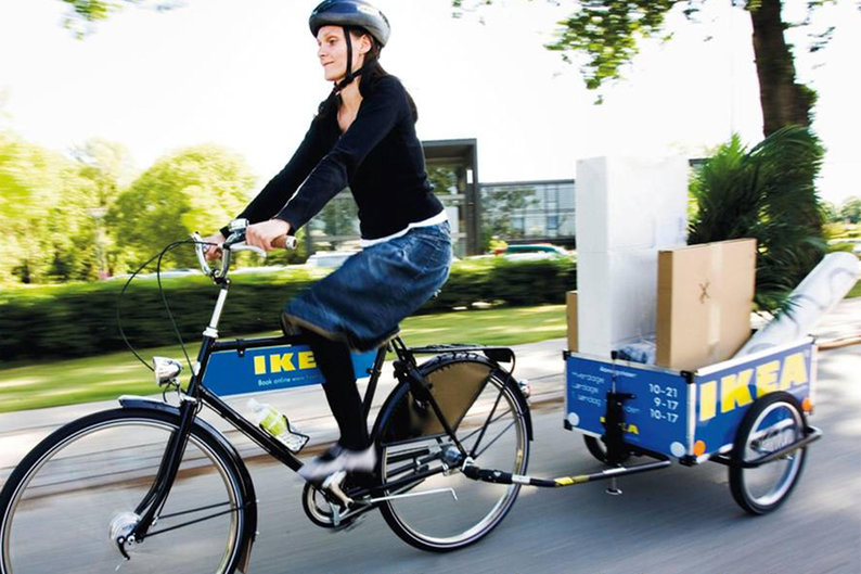 Darmowa dostawa towarów z IKEI – rowerem