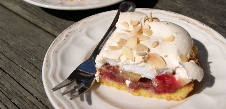 Kruche ciasto z rabarbarem i malinami – pomysł na letnią, słodką przekąskę