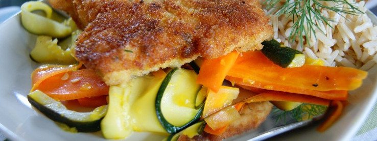 Dorsz z marchewką i cukinią