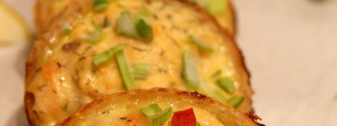 Tartaletki z pieczonym łososiem