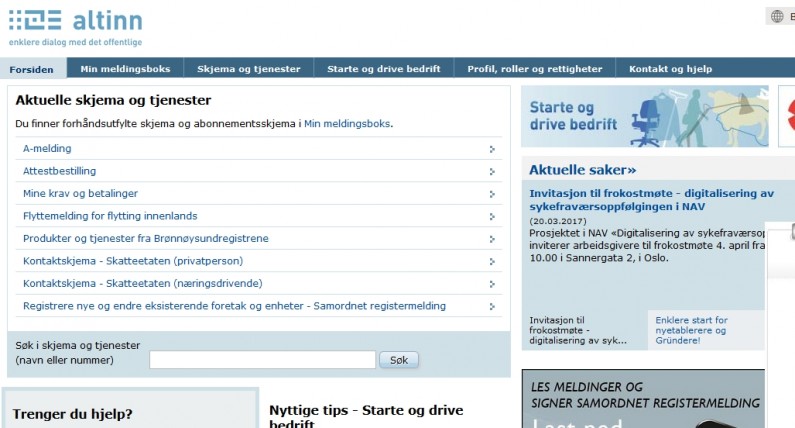Altinn skattemelding