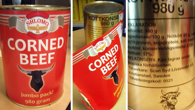 Afera mięsna w Szwecji - konserwy z lat 80. w sklepach