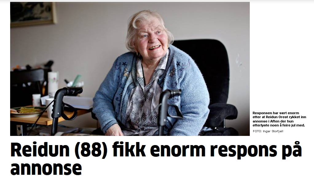 Kto spędzi święta ze starszą panią?