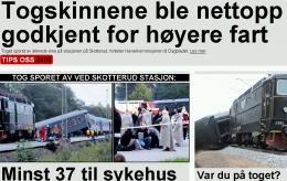 Wykoleił się pociąg z Oslo do Sztokholmu. 37 osób rannych