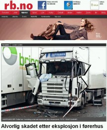 Polak trafił do szpitala po wybuchu w kabinie kierowcy naczepy