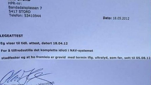 Pismo do NAV-u, które zrobiło karierę na Facebooku