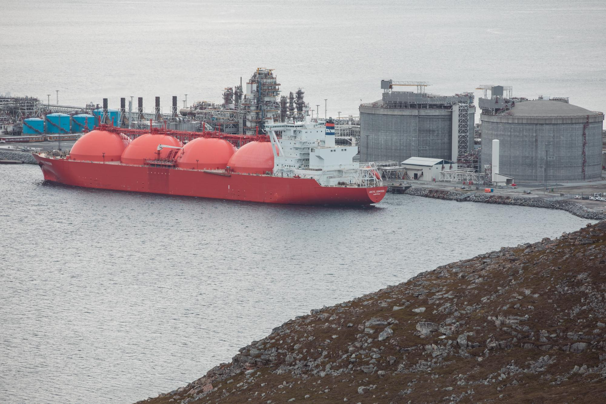 Na zdjęciu: zakład Hammerfest LNG na wyspie Melkøya.