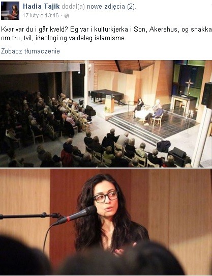 Hadia Tajik jest aktywna w mediach społecznościowych. 