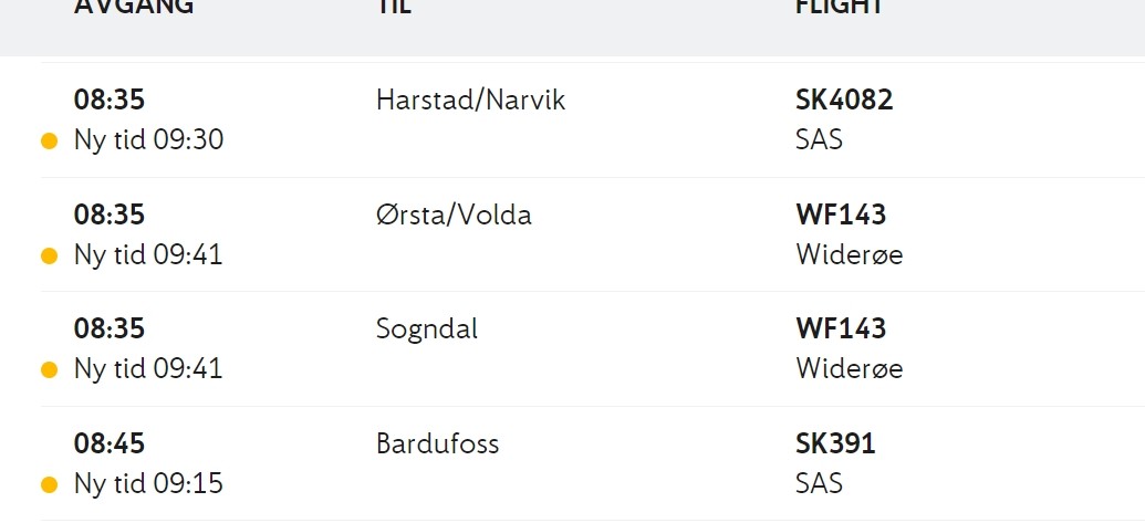 Poranne loty są opóźnione.