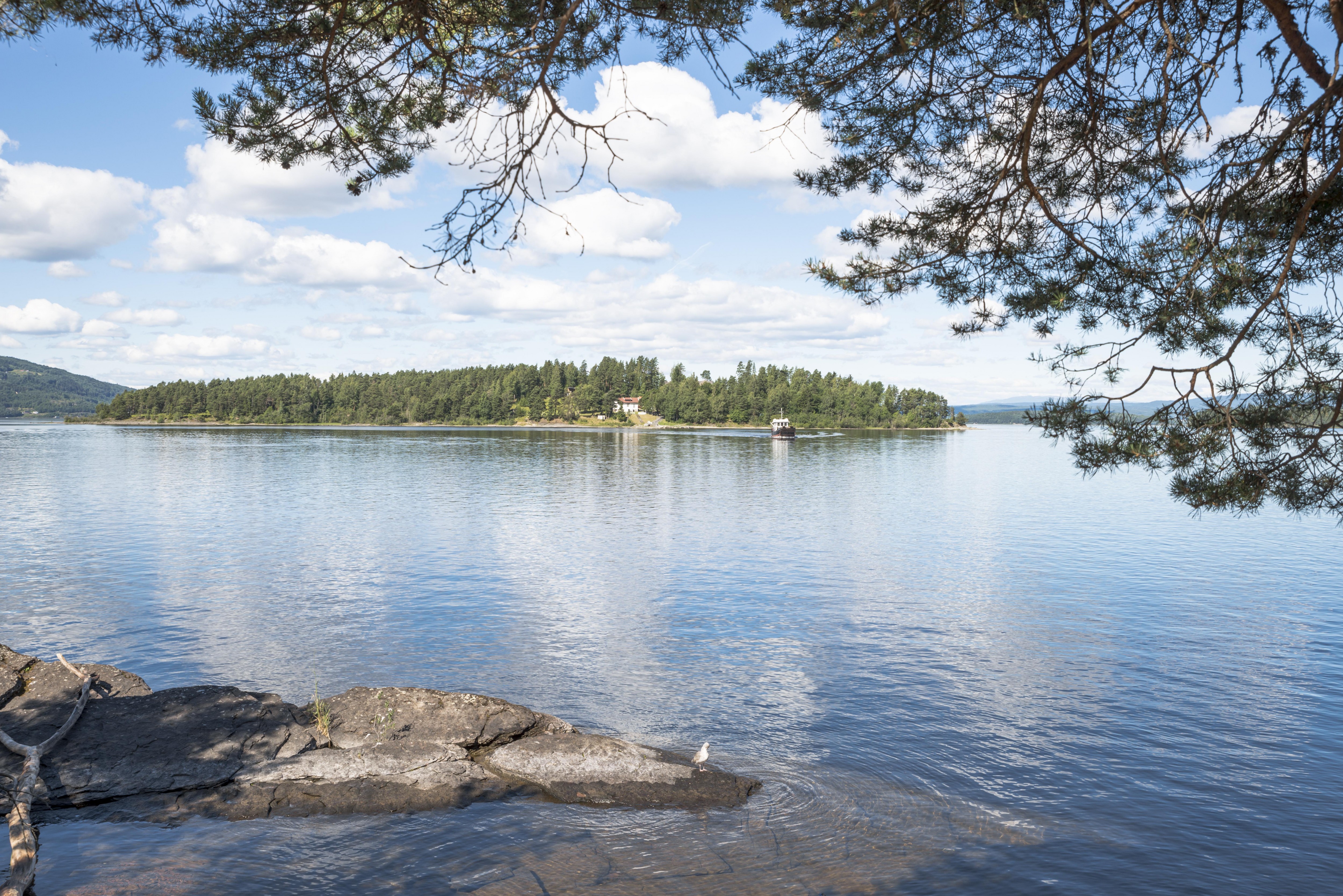 Widok na wyspę Utøya.