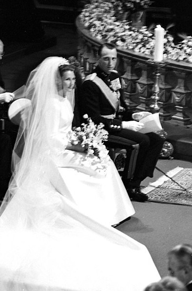 Harald i Sonja w dniu ślubu
