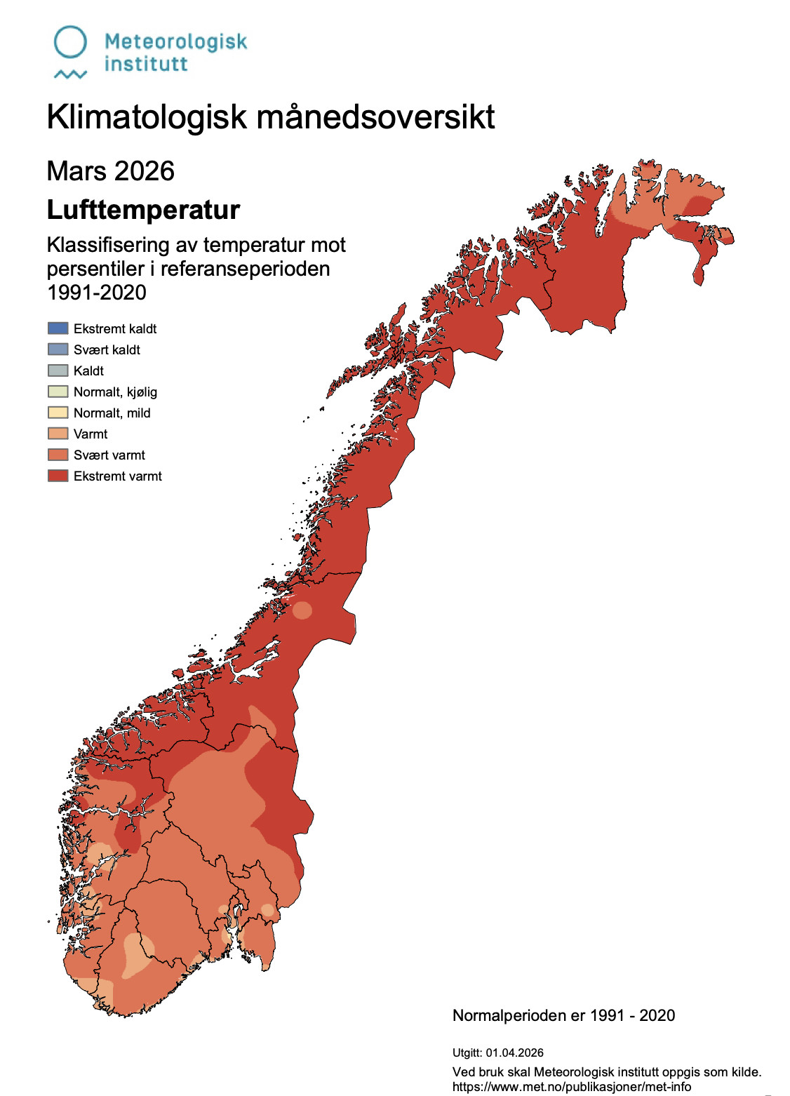 Miesięczne podsumowanie pogody pokazujące temperaturę powietrza.