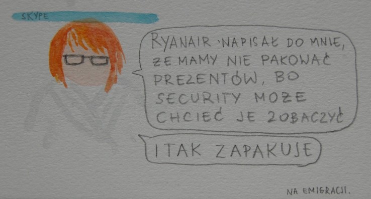 W pracach bardzo często uchwycone są internetowe rozmowy