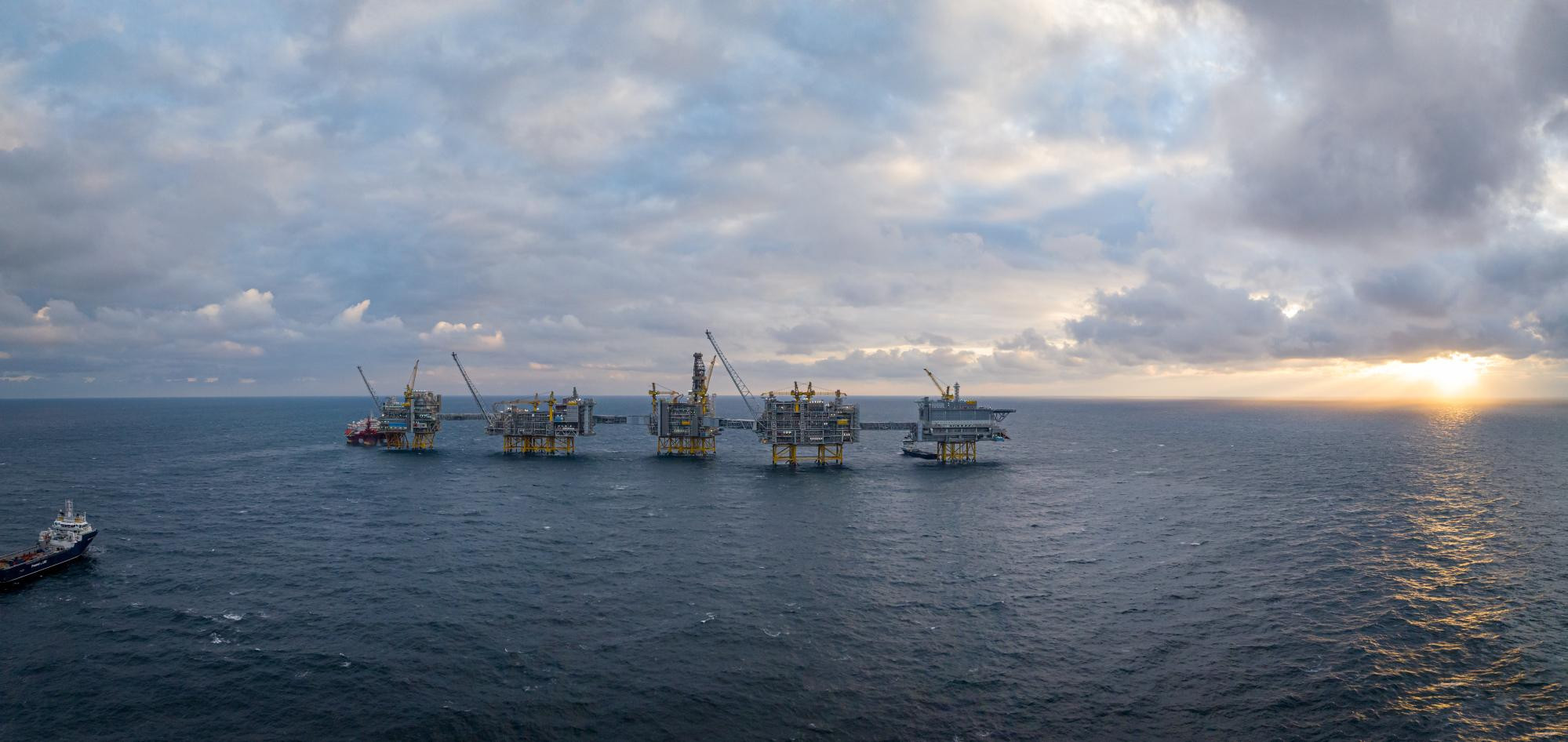 Na zdjęciu: widok na pole naftowe Johan Sverdrup.