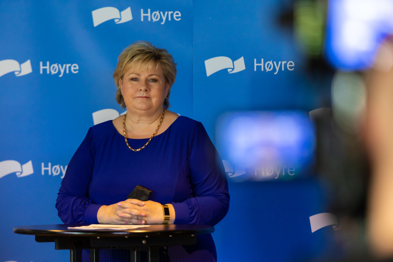 Wynik 19,80 proc. to najniższe zmierzone poparcie dla konserwatystów w obecnej kadencji Stortingu.