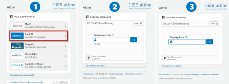 Logowanie do systemu Altinn.no za pomocą BankID