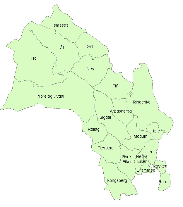 Buskerud mapa Buskerud mapa