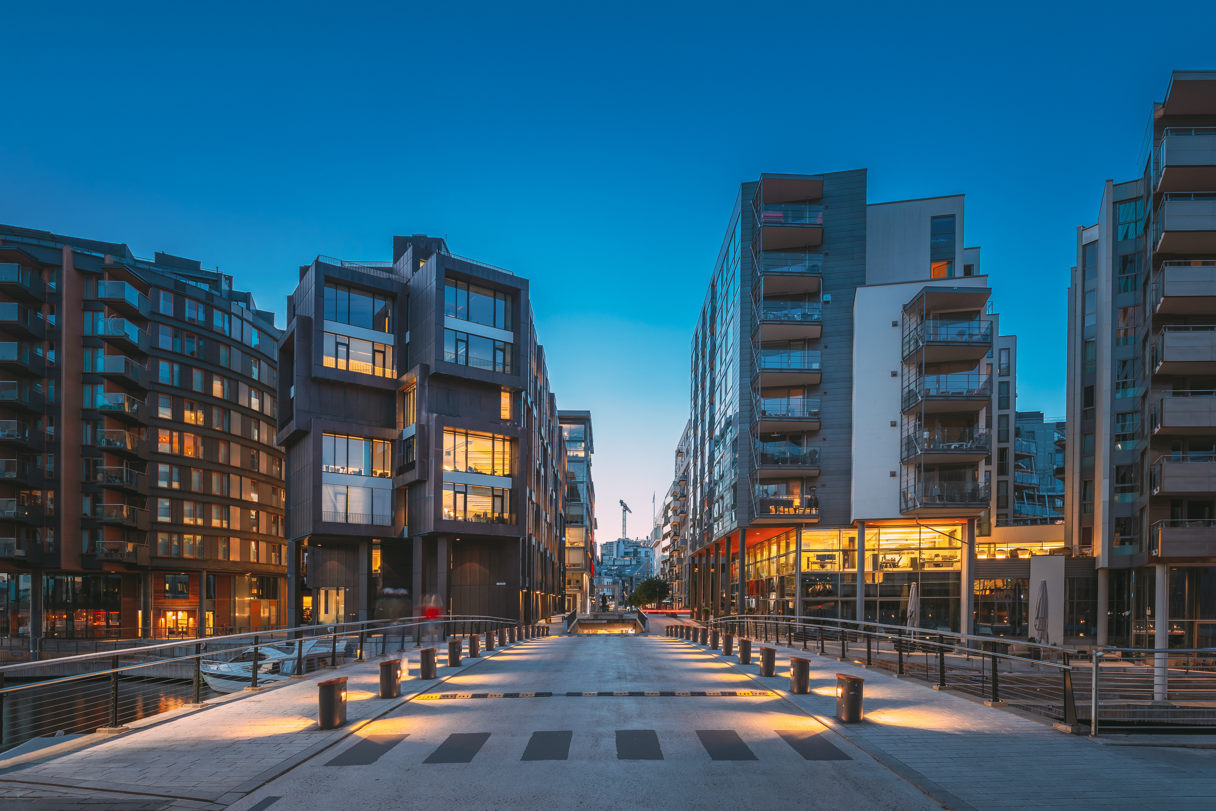 Na zdjęciu: osiedle mieszkalne w Aker Brygge (Oslo).
