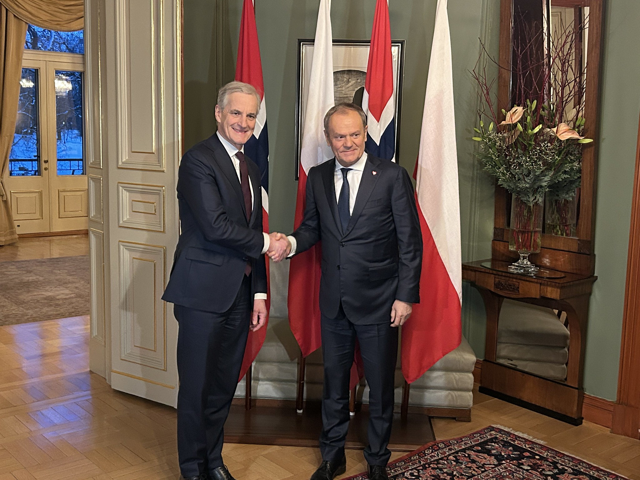 22 stycznia 2025 roku: premier Jonas Gahr Støre przyjął premiera Polski Donalda Tuska.